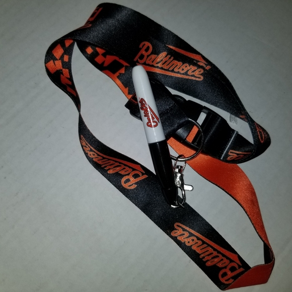 MLB Accessories - Baltimore Orioles lanyard and marker